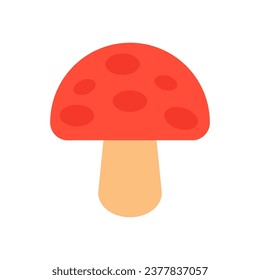 mushroom icon flat style vector