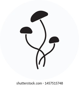 Mushroom icon, flat symbol vector design. Great for mobile app, web design, print materials, etc.