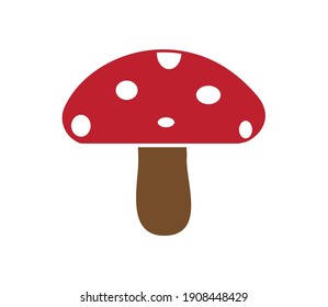 Mushroom icon flat trendy illustration