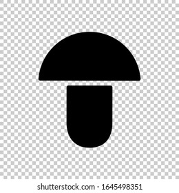 mushroom icon flat vector isolated on transparent background
