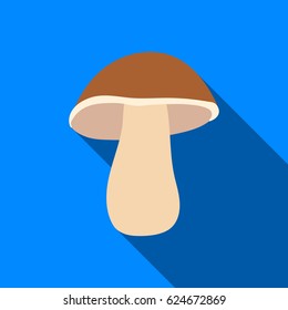 Mushroom icon flate. Singe vegetables icon from the eco food flate.