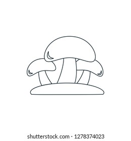 Mushroom Icon Food symbol Logo Template