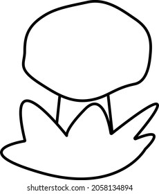 mushroom icon from the forest in the grass