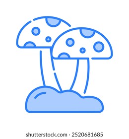 Mushroom icon. mushroom, fungi, fungus, muscaria, amanita, nature, autumn, forest. Vector icon illustration