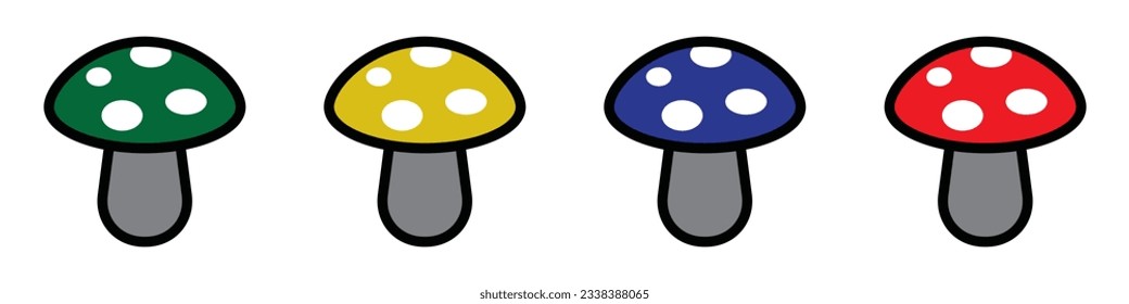 Mushroom icon. Fungi set icon, vector illustration