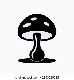 Mushroom Icon. Fungus, Mold Or Mildew Symbol - Vector.