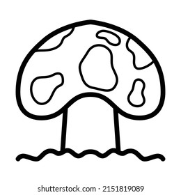 Mushroom icon, fungus icon vector illustration
