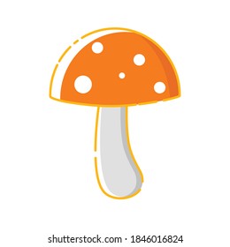 mushroom icon. good for food icon,logo and symbol. orange
