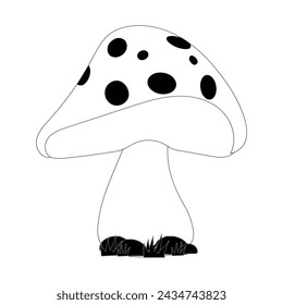 Mushroom icon illustration . Cartoon vector mushrooms clipart. Vector isolated on background. EPS 10