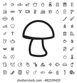 Mushroom icon illustration isolated vector sign symbol