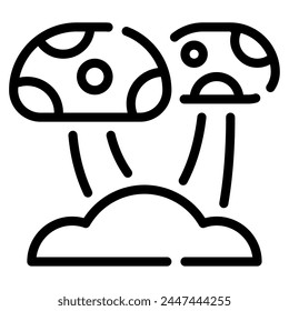 Mushroom Icon Illustration, for web, app, infographic, etc