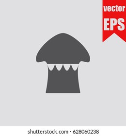 Mushroom icon infographic isolated in flat style.Vector illustration.
