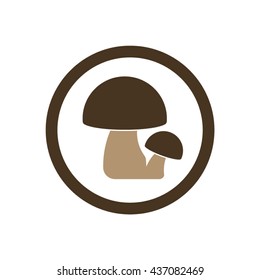 mushroom    icon,  isolated. Flat  design.