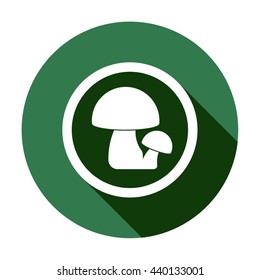 mushroom   icon,  isolated. Flat  design.