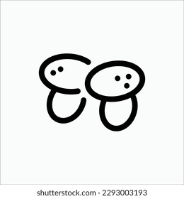 mushroom icon, isolated icon in light background, perfect for website, blog, logo, graphic design, social media, UI, mobile app