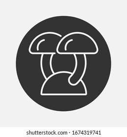 mushroom icon isolated on background