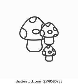 Mushroom icon isolated on white background