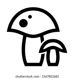 mushroom icon isolated sign symbol vector illustration - high quality black style vector icons
