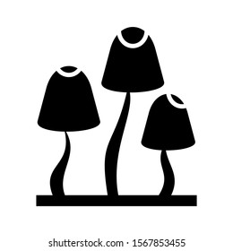 mushroom icon isolated sign symbol vector illustration - high quality black style vector icons
