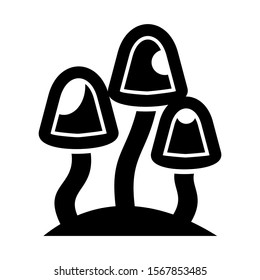 mushroom icon isolated sign symbol vector illustration - high quality black style vector icons

