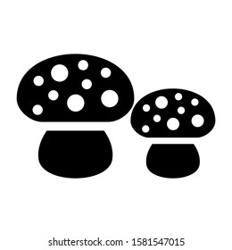 mushroom icon isolated sign symbol vector illustration - high quality black style vector icons

