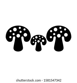 mushroom icon isolated sign symbol vector illustration - high quality black style vector icons

