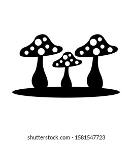 mushroom icon isolated sign symbol vector illustration - high quality black style vector icons

