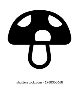 Mushroom icon isolated vector illustration. High quality black style vector icon