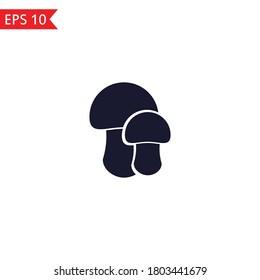 Mushroom icon isolated Vector sign symbol