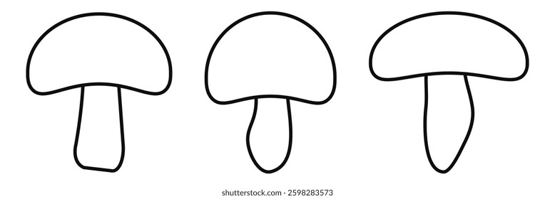 Mushroom icon, Mushroom Line icon, line icon for mushroom.