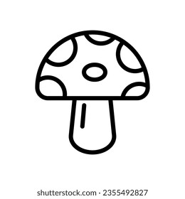 mushroom icon line style vector