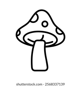 Mushroom icon line vector illustration design with trendy style