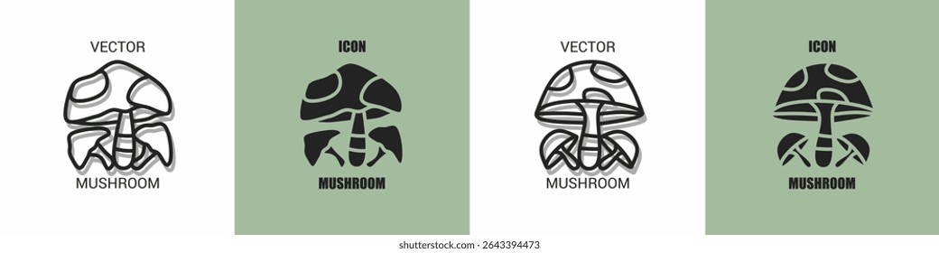 Mushroom icon line. Mushroom vector illustration.