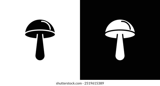 Mushroom icon linear logo isolated