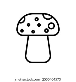 Mushroom icon linear logo isolated