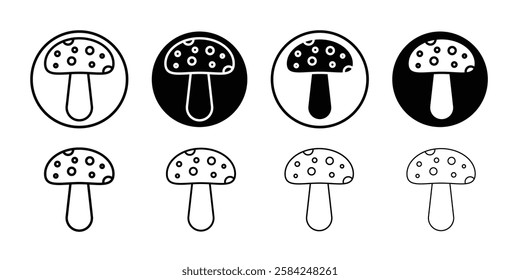 mushroom icon linear logo isolated