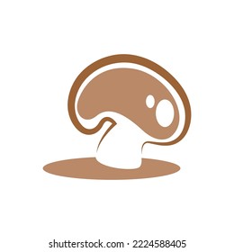Mushroom icon logo design illustration