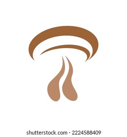 Mushroom icon logo design illustration