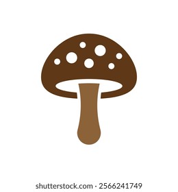 Mushroom icon logo design template isolated illustration