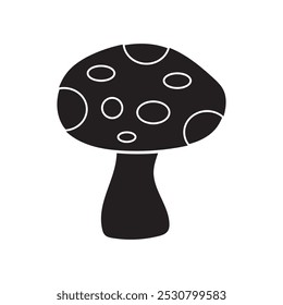 Mushroom icon or logo illustration black style silhouette icon collection Mushroom vector