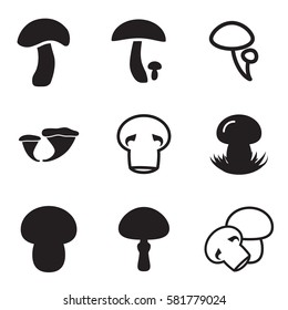 Mushroom Icon or Logo Isolated . Fungus Symbol For Eco Design