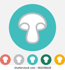 Mushroom Icon or Logo Isolated . Fungus Symbol For Eco Design