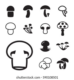 Mushroom Icon or Logo Isolated . Fungus Symbol For Eco Design