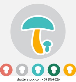 Mushroom Icon or Logo Isolated . Fungus Symbol For Eco Design