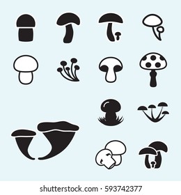 Mushroom Icon or Logo Isolated . Fungus Symbol For Eco Design