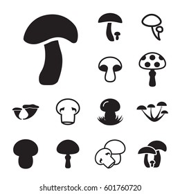 Mushroom Icon or Logo Isolated . Fungus Symbol For Eco Design