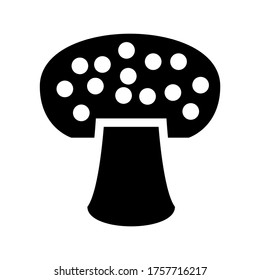 mushroom  icon or logo isolated sign symbol vector illustration - high quality black style vector icons
