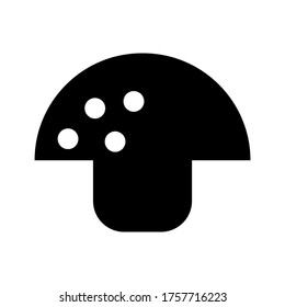 mushroom  icon or logo isolated sign symbol vector illustration - high quality black style vector icons
