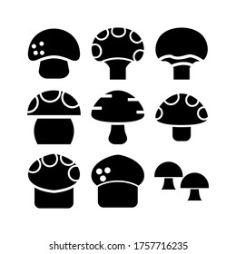 mushroom  icon or logo isolated sign symbol vector illustration - Collection of high quality black style vector icons
