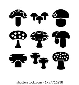 mushroom  icon or logo isolated sign symbol vector illustration - Collection of high quality black style vector icons
